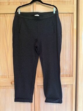 LOFT Black Pull-On Knit Trousers